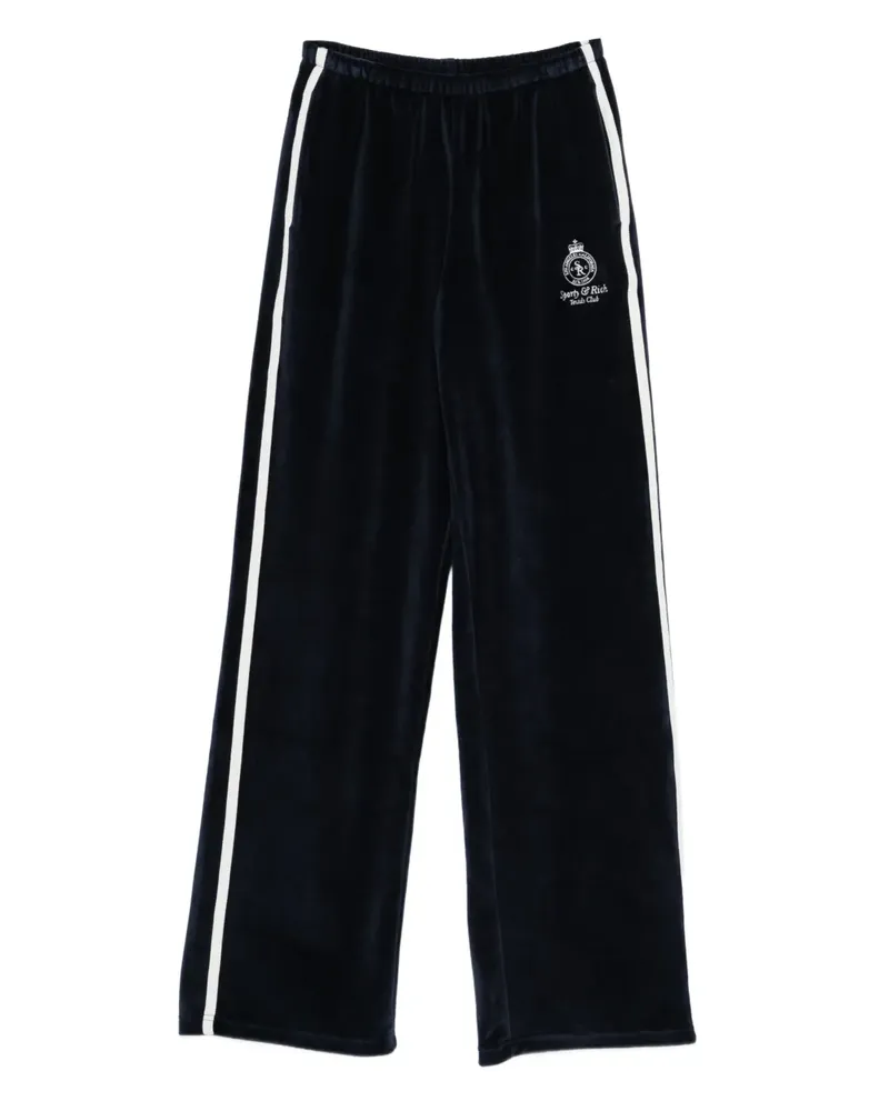 SPORTY & RICH side-stripe logo-detail track pants - Blau Blau