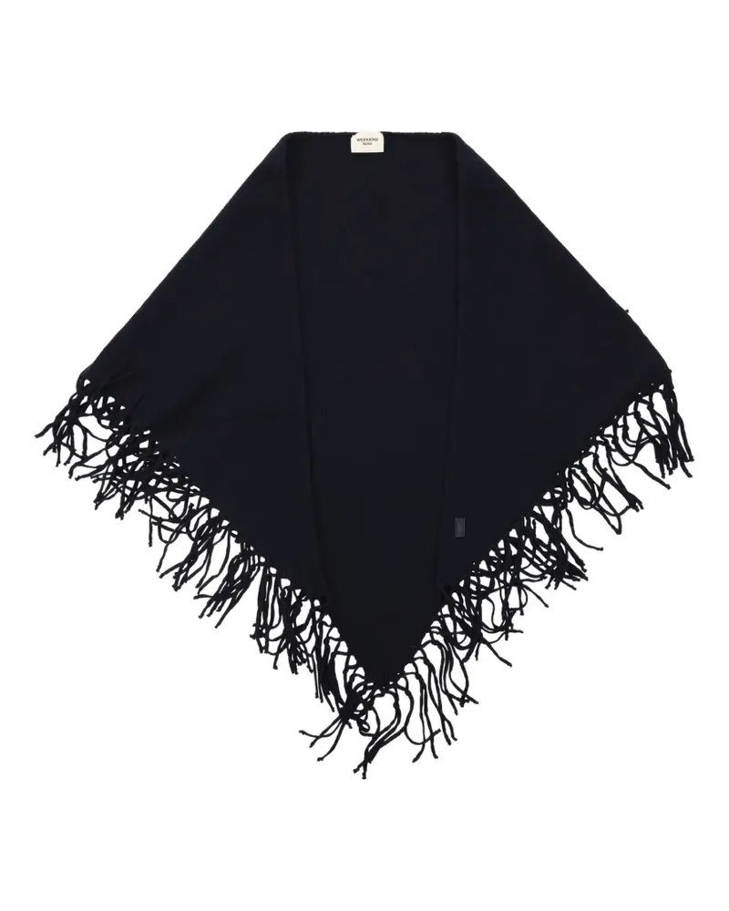 Max Mara Schal mit Fransen - Schwarz Schwarz