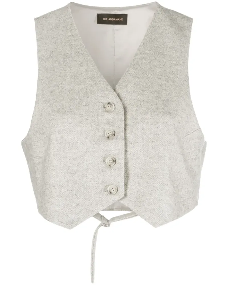 ANDAMANE Nadine Cropped-Top - Grau Grau