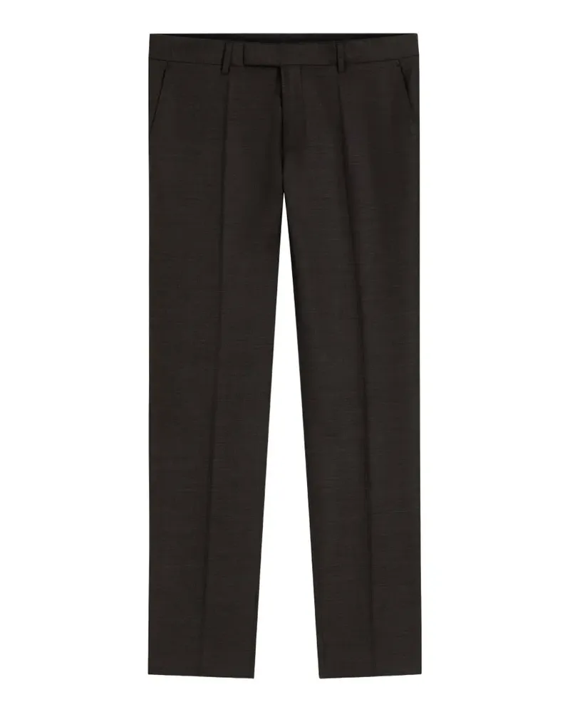 HUGO BOSS Hose mit schmalem Schnitt aus Schurwolle - Braun Braun