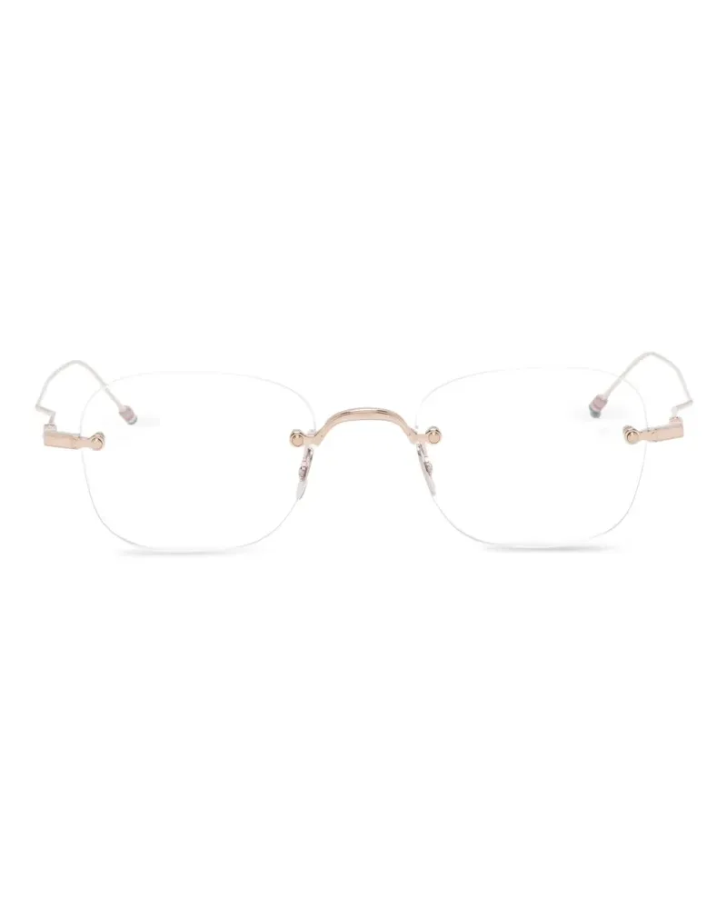 Thom Browne rimless geometric sunglasses - Gold Gold