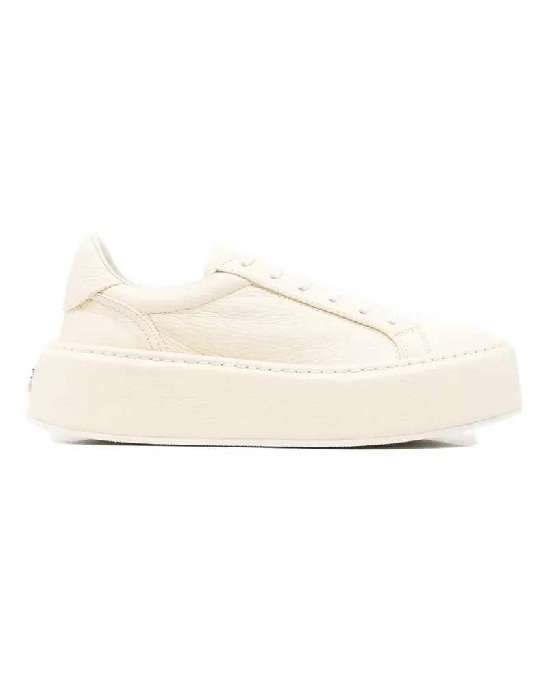 Casadei I-Box platform leather sneakers - Nude Nude