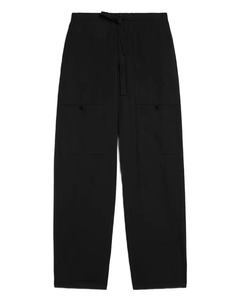 Jil Sander Cargohose mit Kordelzug - Schwarz Schwarz