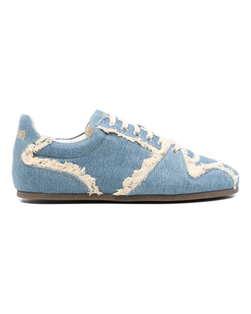 Moschino Ausgefranste Sneakers - Blau Blau