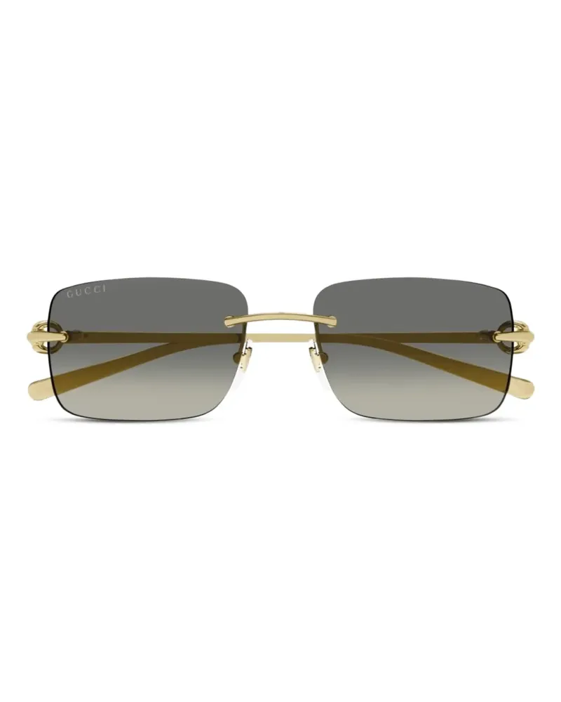 Gucci Eckige Sonnenbrille mit Farbverlauf - Gold Gold