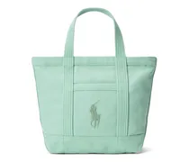 Shopper mit Logo-Stickerei - Grün