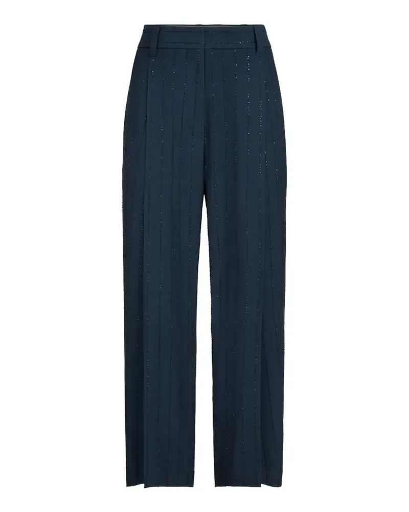 Brunello Cucinelli Lockere Hose mit Streifen - Blau Blau
