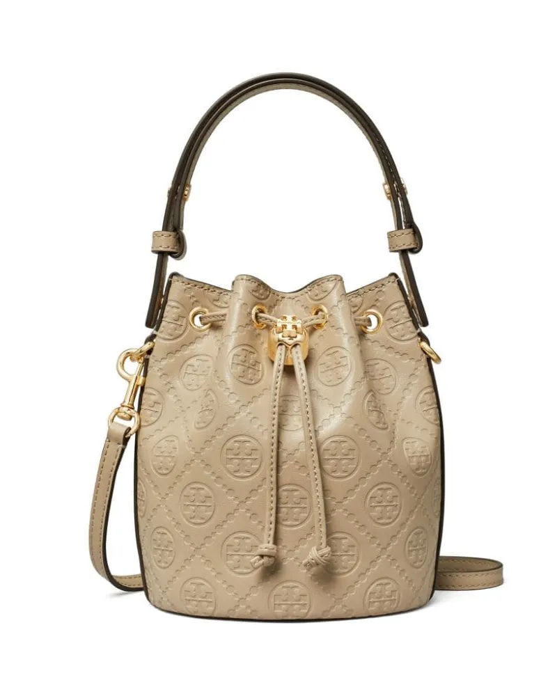 Tory Burch Mini Beuteltasche mit T-Monogramm - Nude Nude