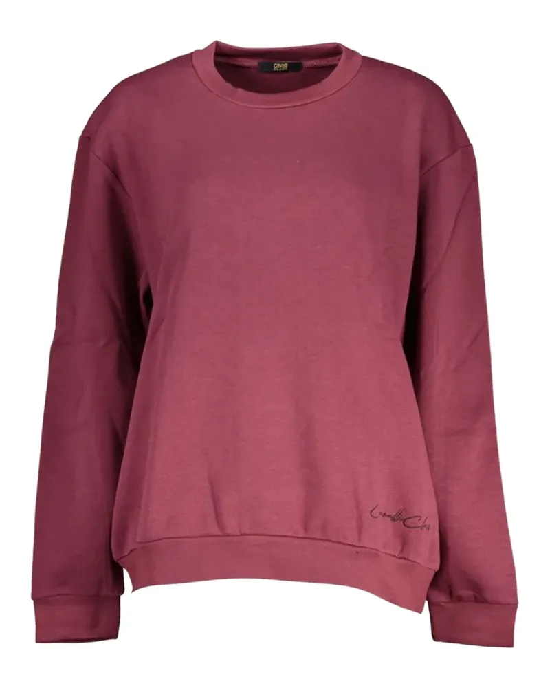 Roberto Cavalli embroidered-logo crew-neck sweatshirt - Violett Violett