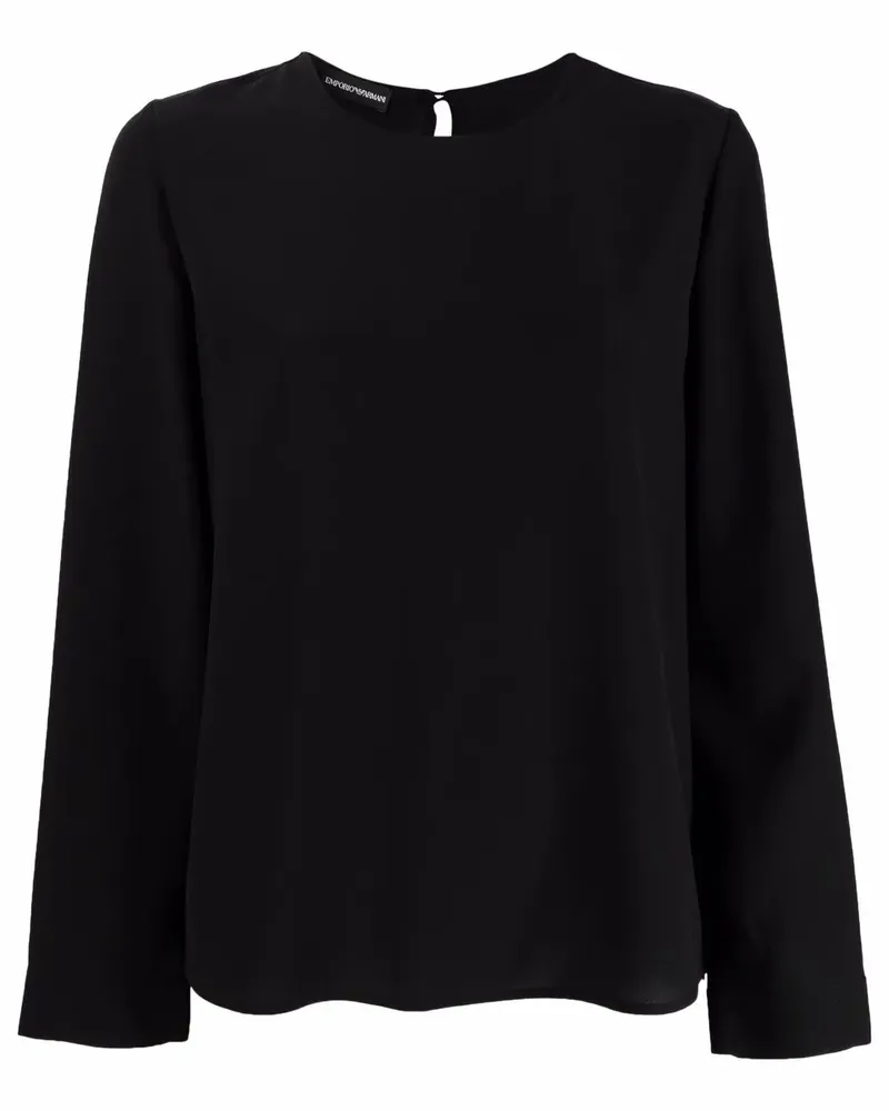 Emporio Armani Oberteil mit langen Ärmeln - Schwarz Schwarz