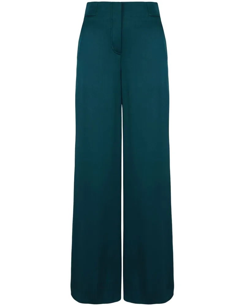 Giorgio Armani Seidenhose mit weitem Bein - Grün Grün