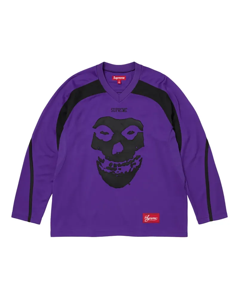 Supreme Being The Misfits skull-print hockey jersey - Violett Violett