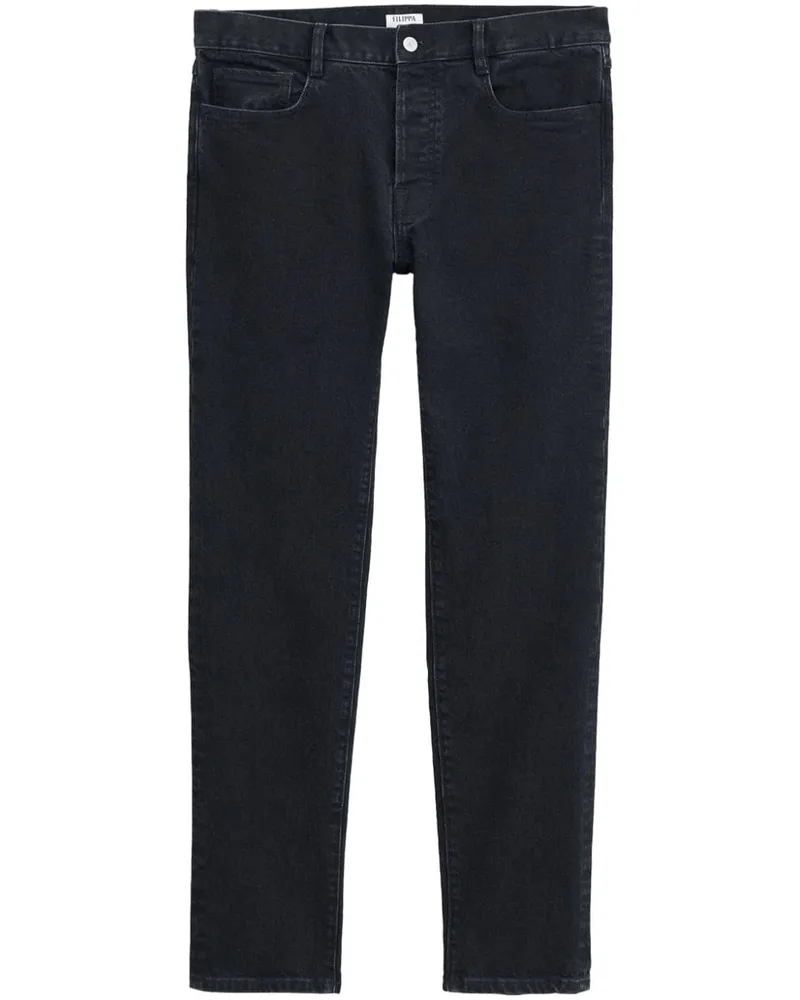 Filippa K Ausgewaschene Straight-Leg-Jeans - Schwarz Schwarz
