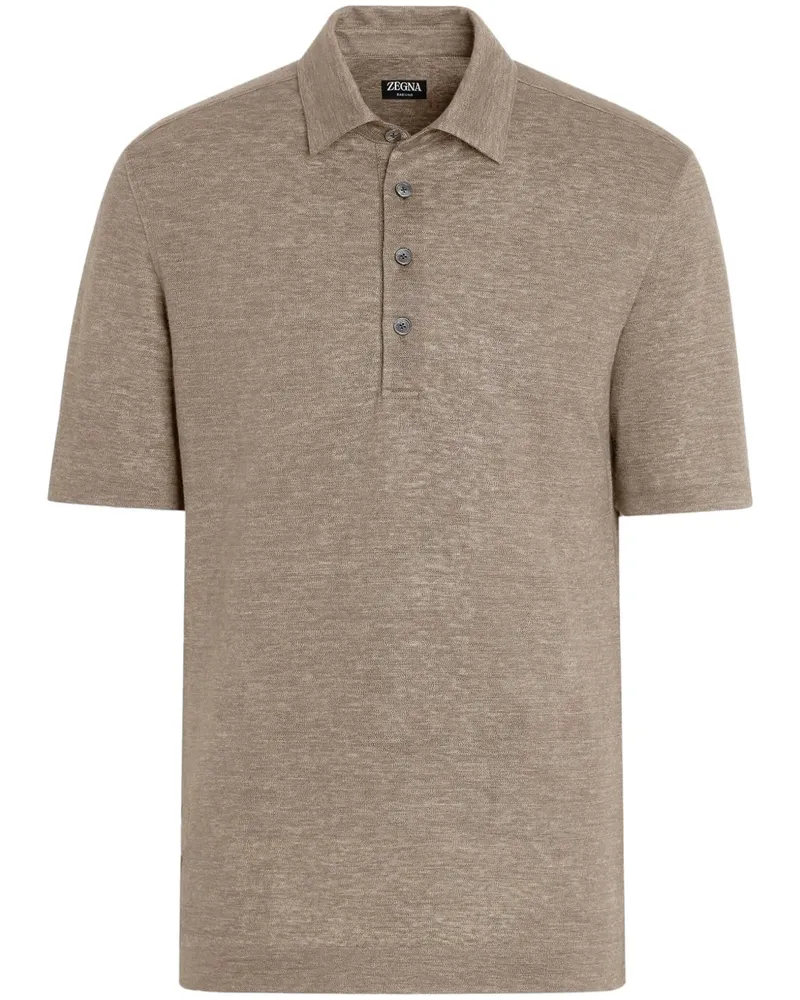 Ermenegildo Zegna Oasi Lino Poloshirt - Braun Braun