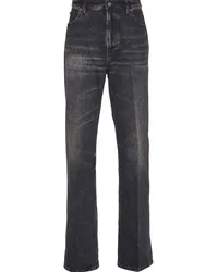 Ferragamo Gerade Jeans mit Stone-Wash-Effekt Schwarz