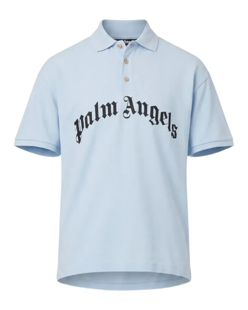 Palm Angels Curved Logo polo shirt - Blau Blau