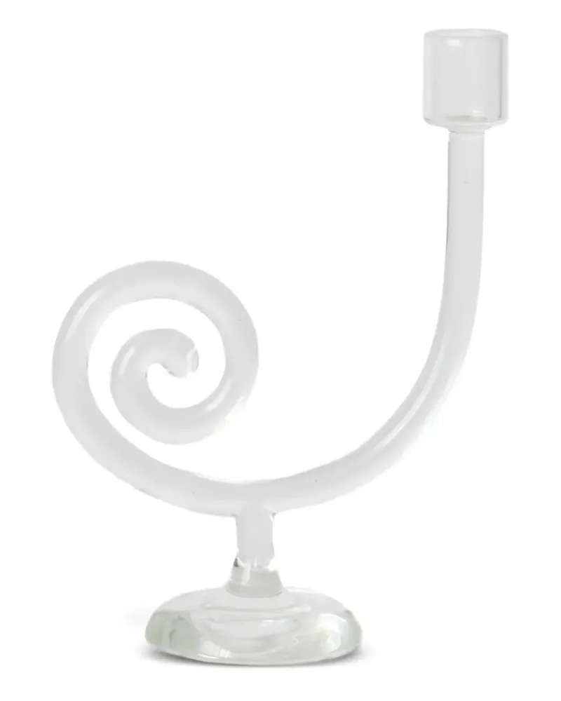 Sophie Lou Jacobsen Spiral Kerzenhalter aus Glas - Nude Nude