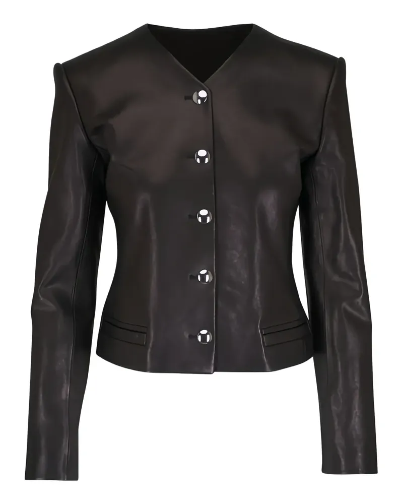 KHAITE Nara leather jacket - Schwarz Schwarz