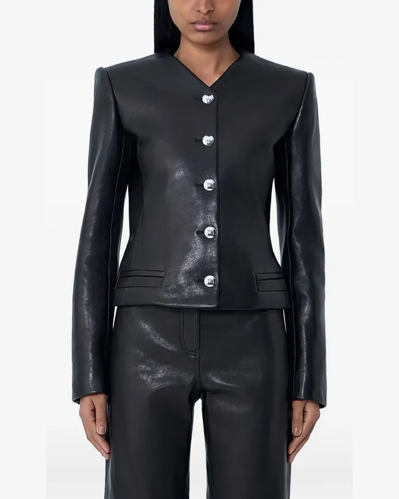 KHAITE Nara Lederjacke - Schwarz Schwarz