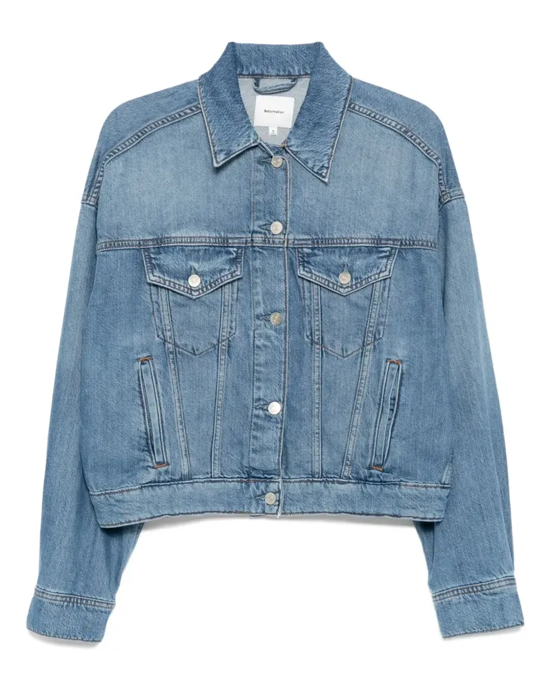 Reformation Rhodes Jeansjacke - Blau Blau