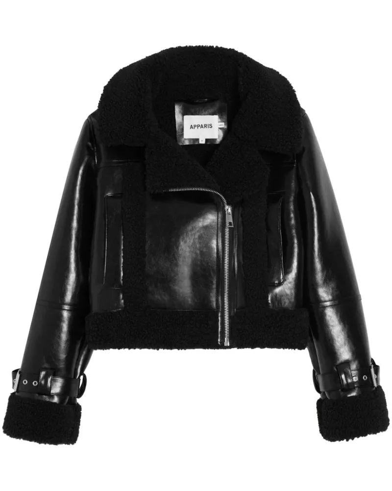 APPARIS Jay Jacke aus Faux Fur - Schwarz Schwarz