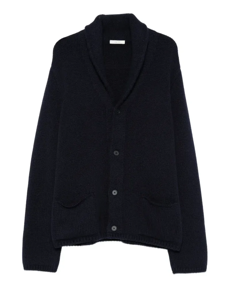 The Row Dor Waffelstrick-Cardigan mit Schalkragen - Blau Blau