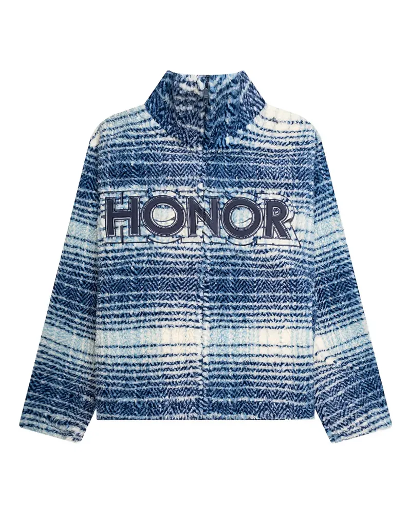 Honor The Gift plaid zipped jacket - Blau Blau