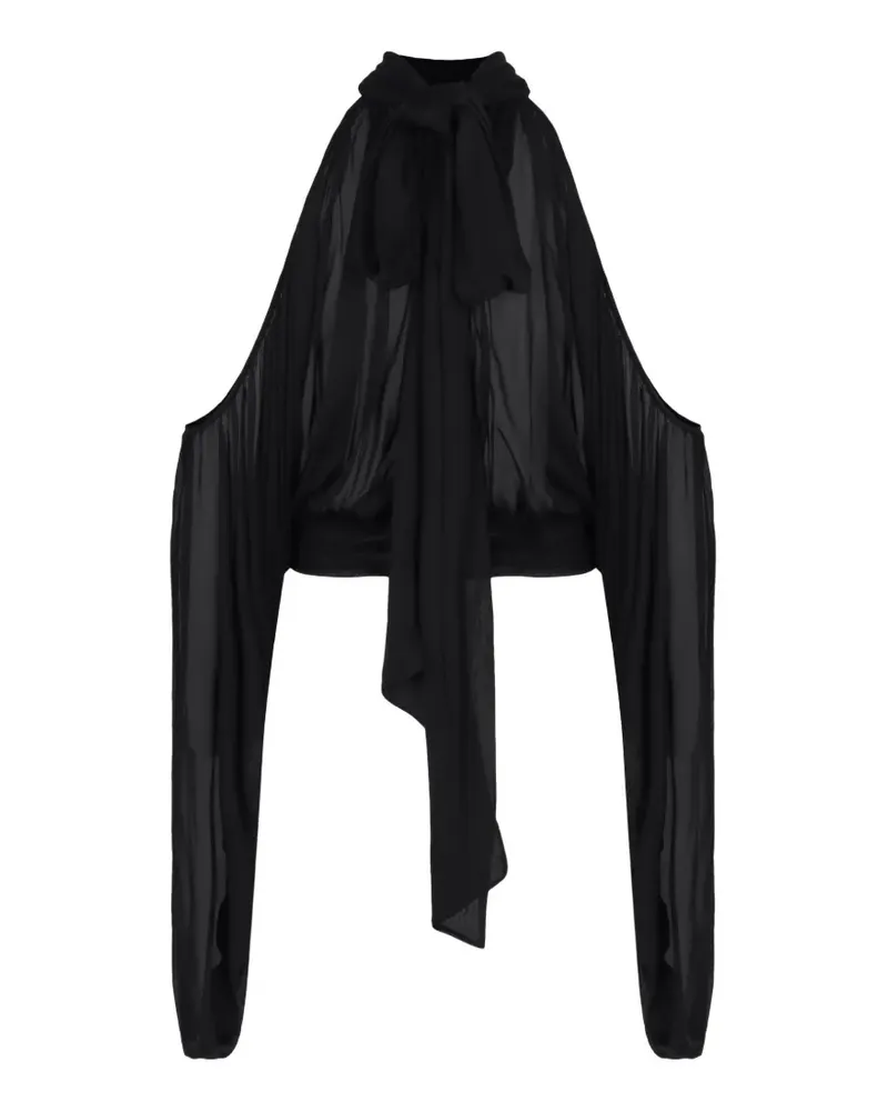 Giuseppe di Morabito Geraffte Seidenbluse - Schwarz Schwarz