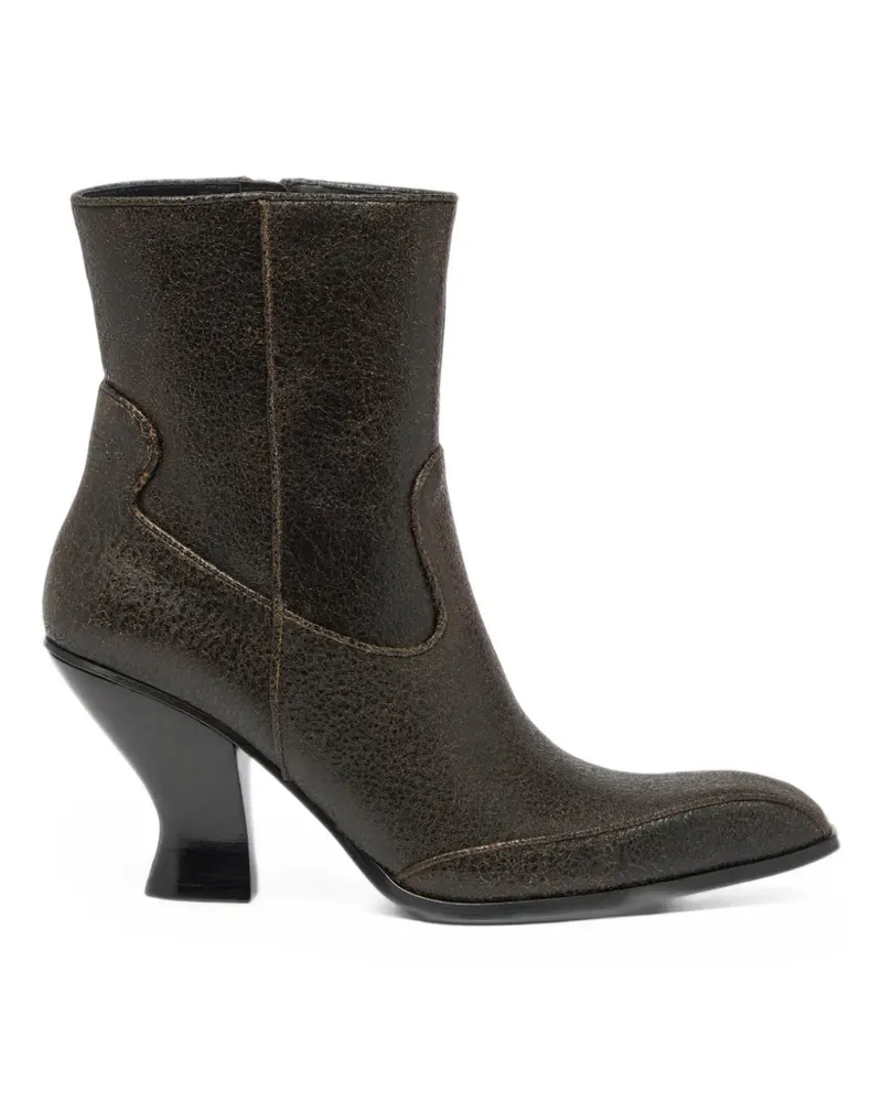 Diesel D-Luffy-Stiefeletten aus gerissenem Leder - Braun Braun