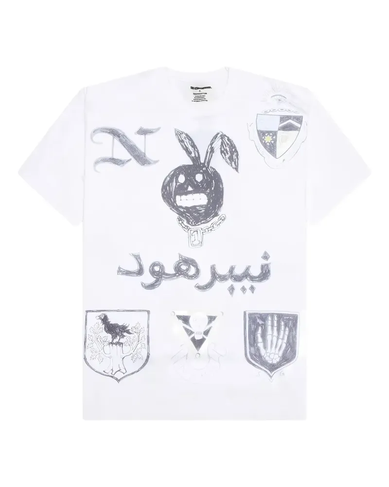 Neighborhood T-Shirt mit grafischem Print - Weiß Weiß