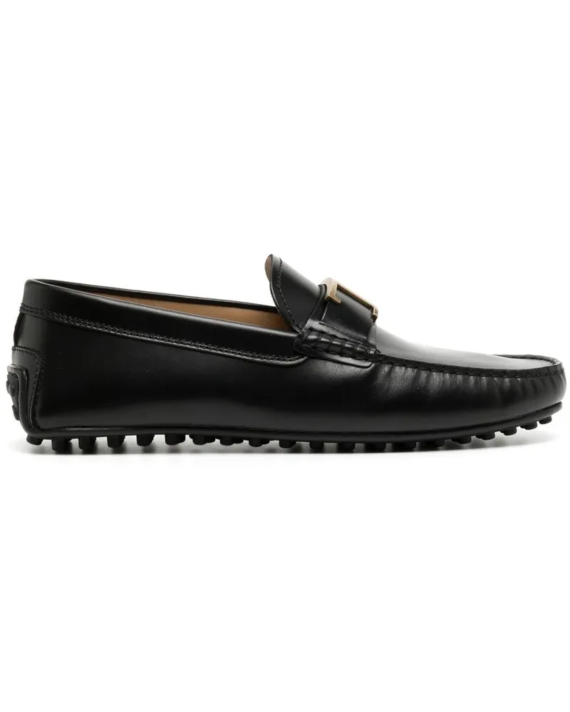 TOD'S Loafer mit Logo-Schild - Schwarz Schwarz
