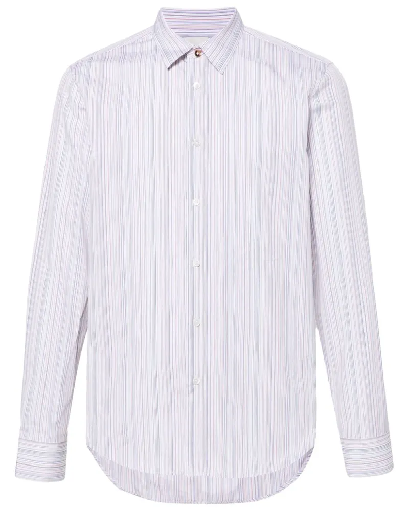 Paul Smith Gestreiftes Hemd Weiß