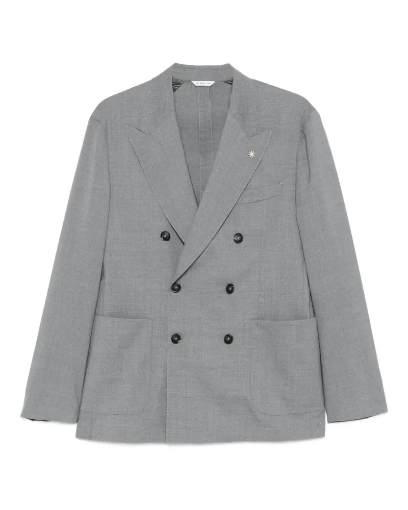 Manuel Ritz Nuvola double-breasted blazer - Grau Grau