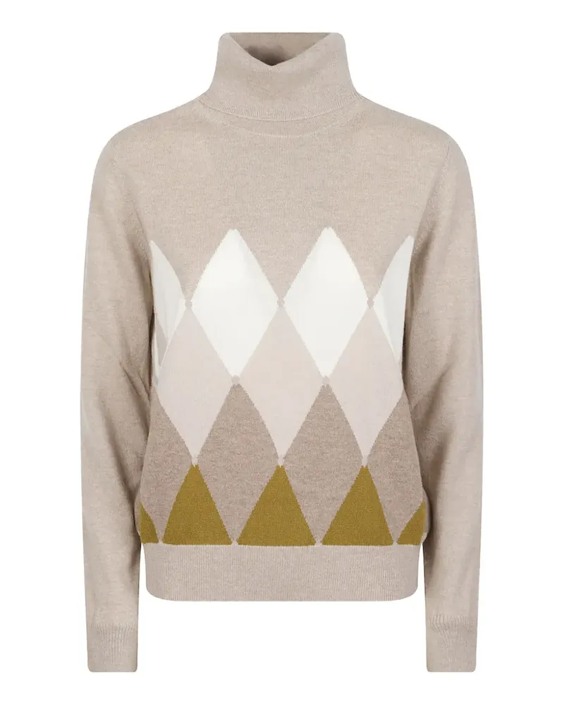 Ballantyne Pullover mit Argyle-Intarsie - Nude Nude