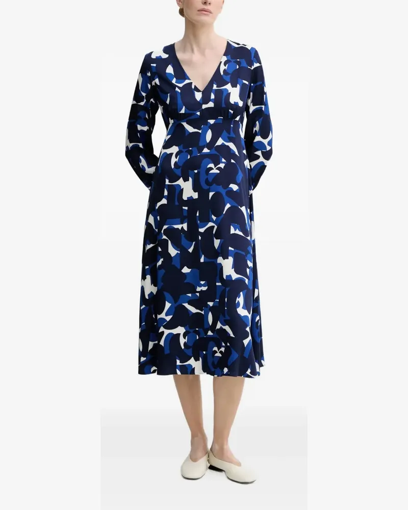 Marc O'Polo Kleid mit abstraktem Print - Blau Blau