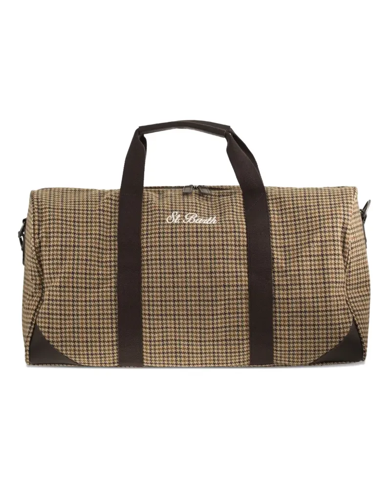 MC2 Saint Barth Jetleg houndstooth holdall - Braun Braun