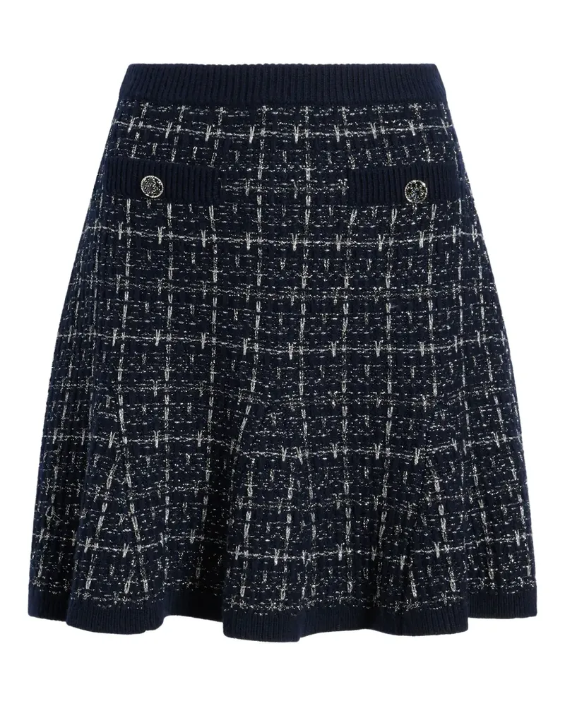 Cinq à Sept Ainara Minirock mit Karomuster - Blau Blau