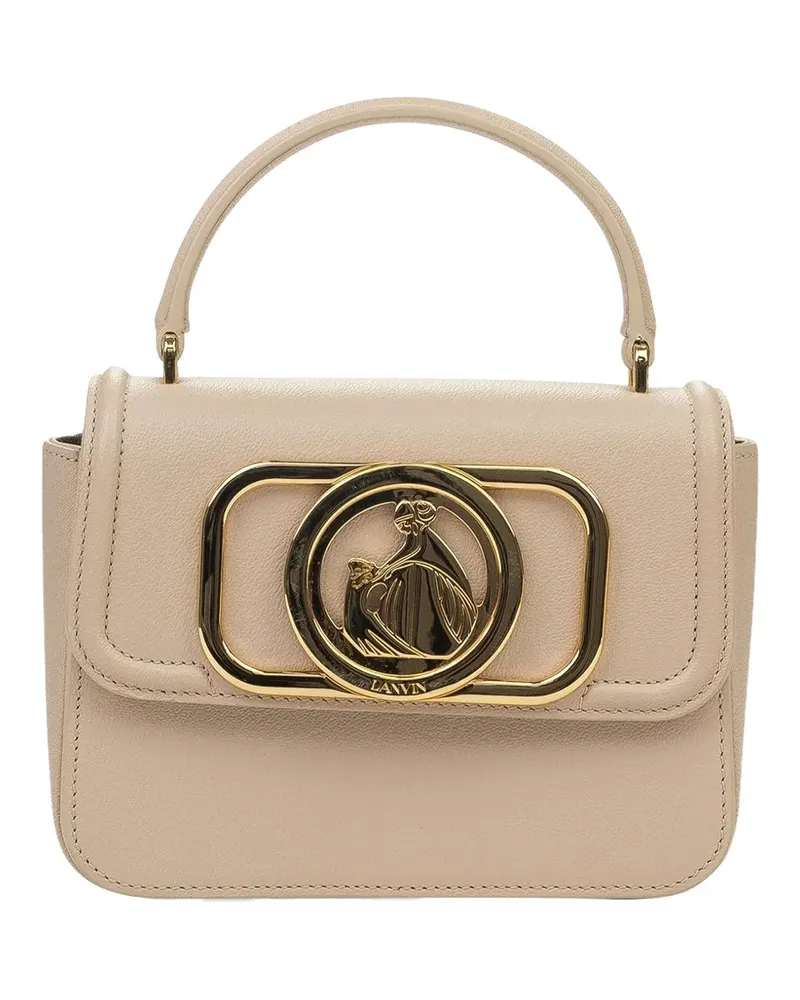 Lanvin logo-plaque tote bag - Nude Nude