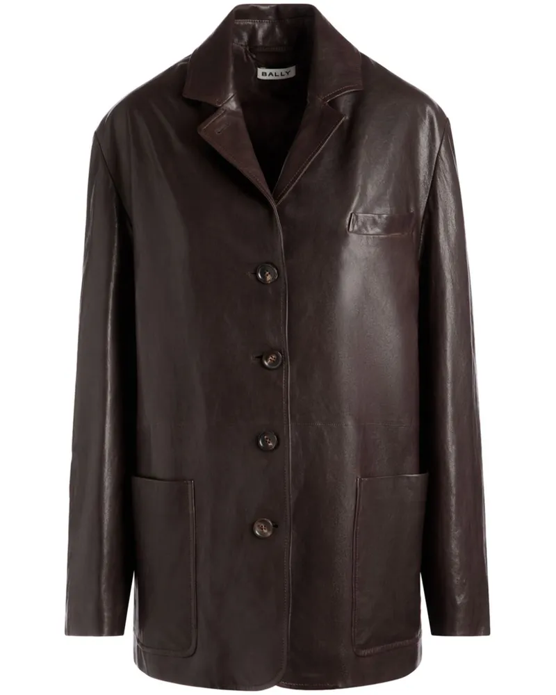 Bally Klassische Lederjacke - Braun Braun