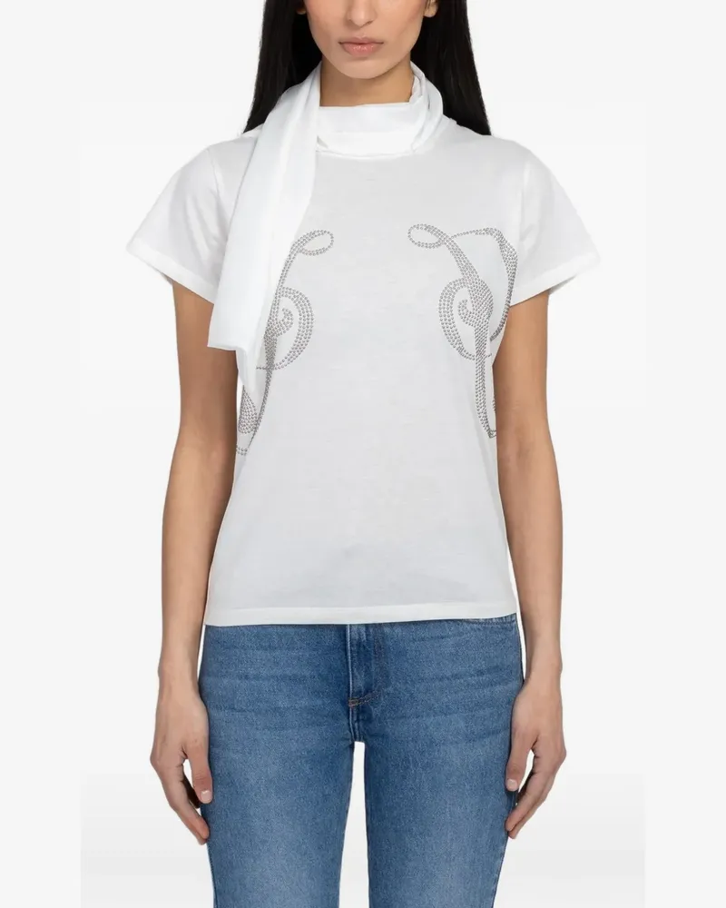 GIMAGUAS Phoebe stud-embellished T-shirt - Weiß Weiß
