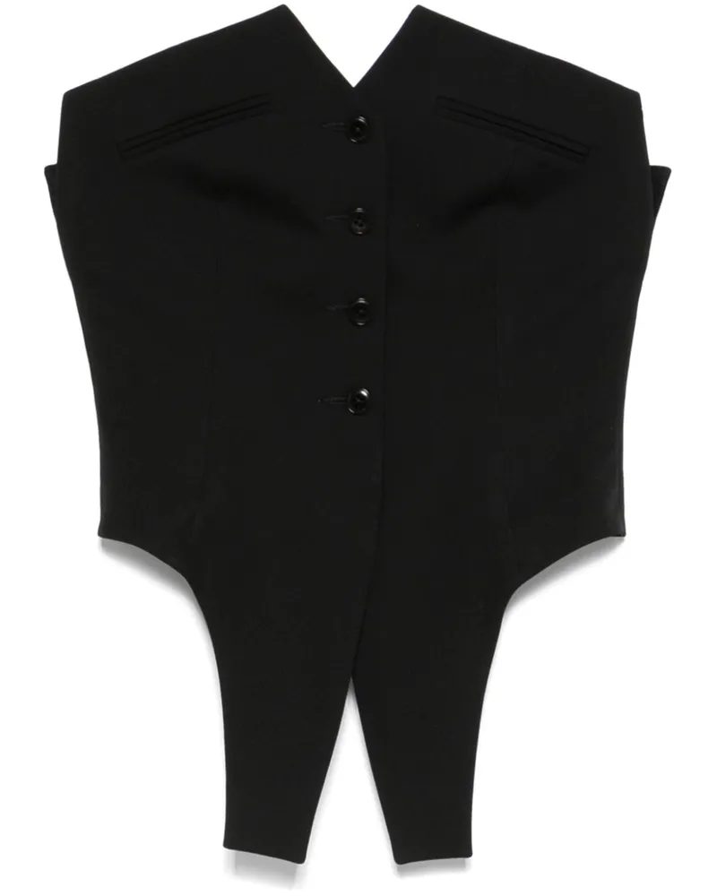 Alexander Wang Oberteil im Deconstructed-Look - Schwarz Schwarz