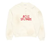 Sweatshirt mit Logo-Print - Nude