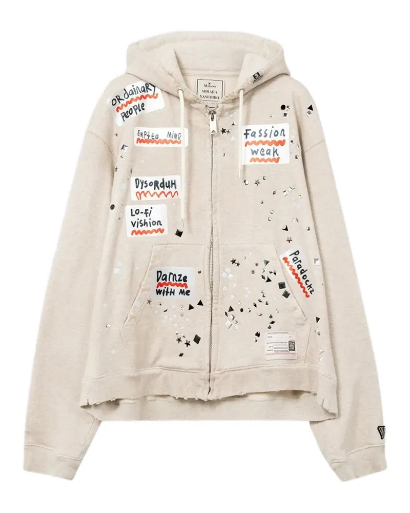 MIHARAYASUHIRO zip-up hoodie - Weiß Weiß