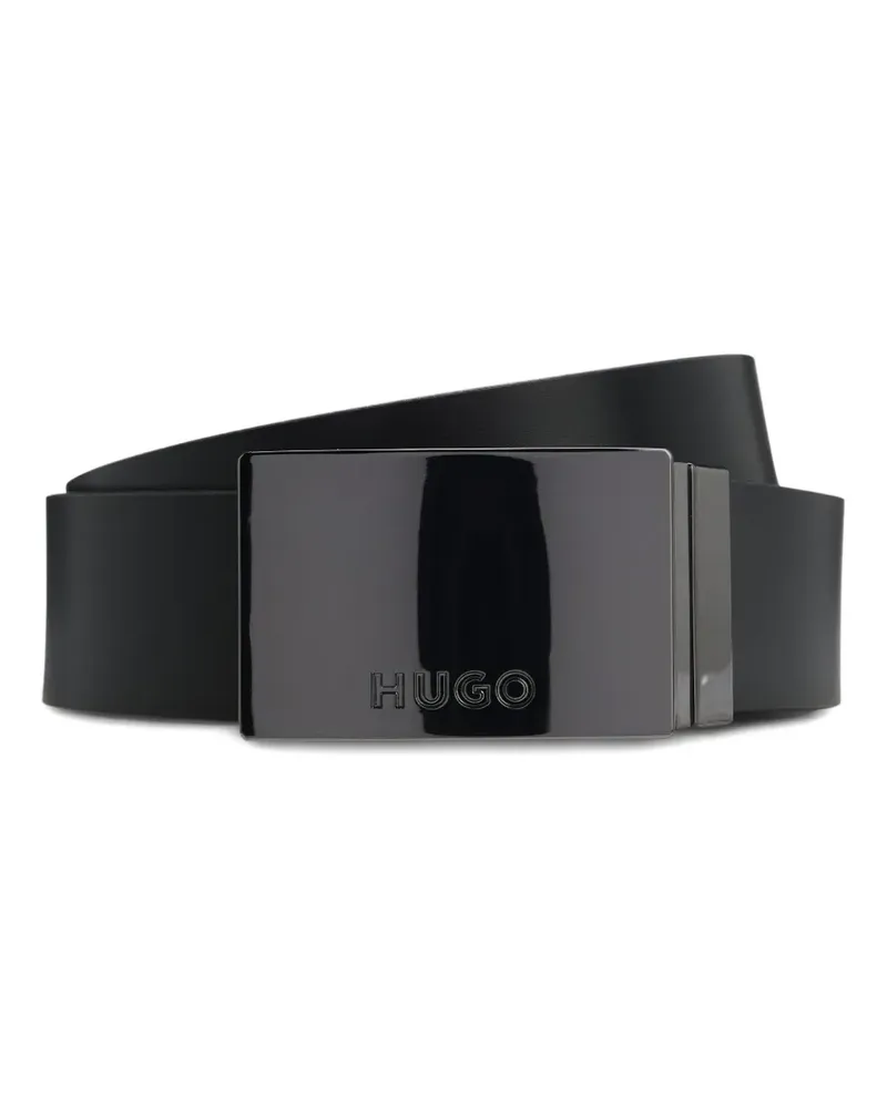 HUGO BOSS Gürtel mit eckiger Schnalle - Schwarz Schwarz
