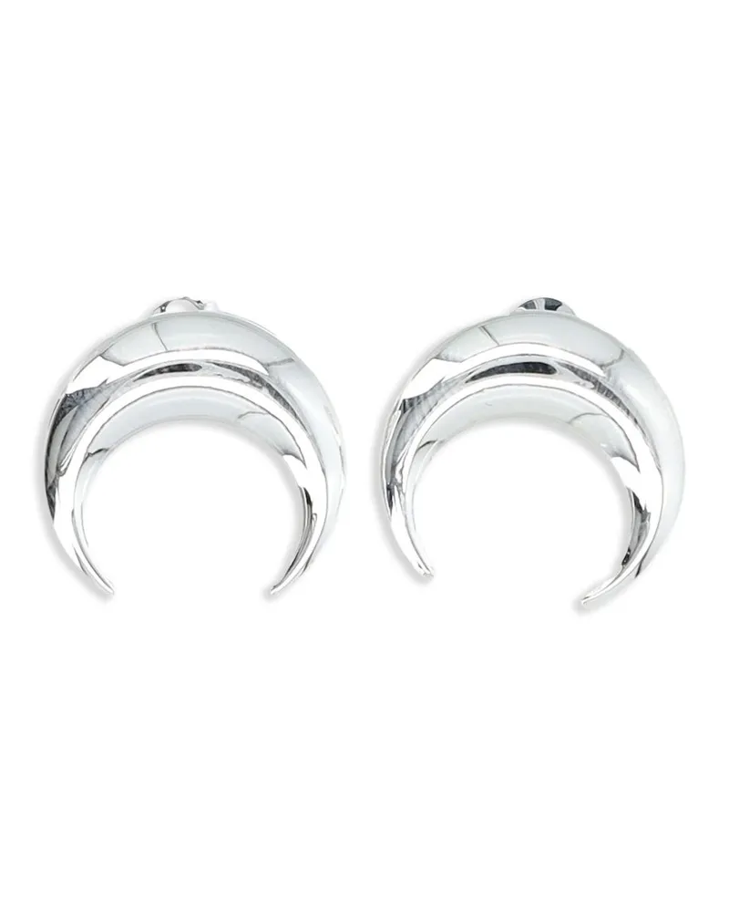 Marine Serre Mini Crescent Moon Ohrringe - Silber Silber