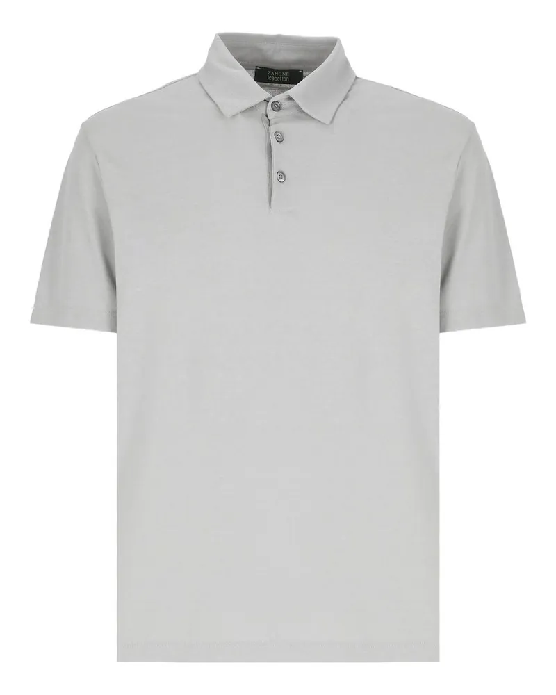 Zanone Poloshirt mit kurzen Ärmeln - Grau Grau
