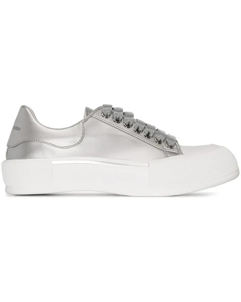 Alexander McQueen Deck Plimsoll Sneakers - Silber Silber