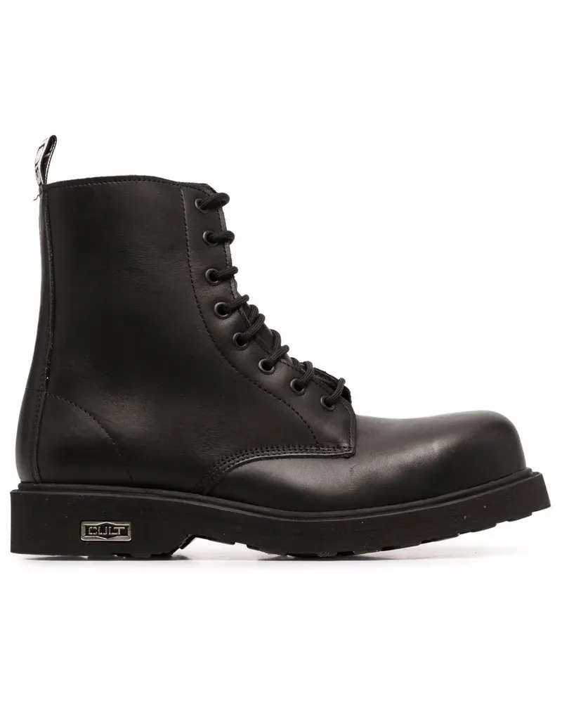 Cult Bikerstiefel mit Schnürung - Schwarz Schwarz