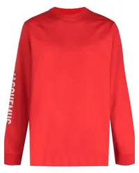 Jacquemus Langarmshirt mit Logo-Print Rot