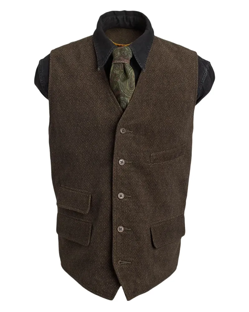 Ralph Lauren Weste mit Moleskin-Muster - Braun Braun
